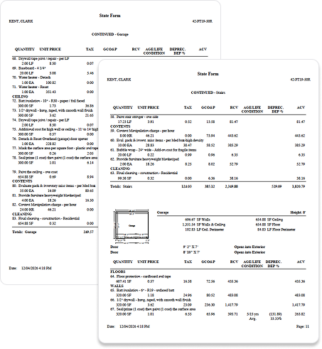 Traditional paper-based estimate forms showing manual processing workflow